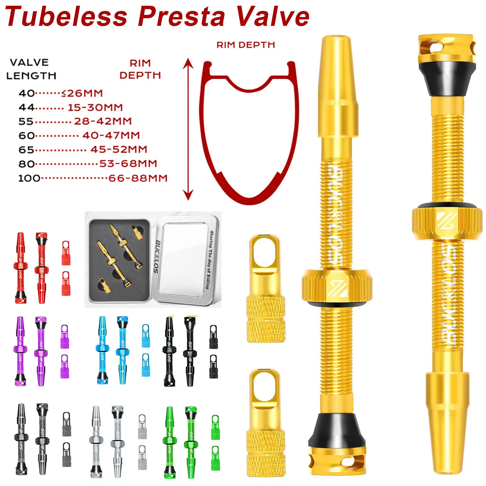 Tubeless Valve Core - BUCKLOS Bisiklet Tubeless Vana Kök 40