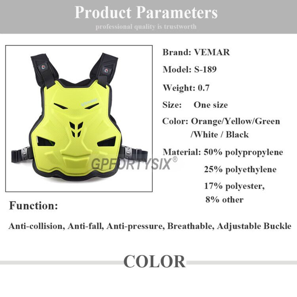VEMAR Yetişkin Motosiklet Zırh - Mountain Biking Chest Protector incelemesi ve fiyatı