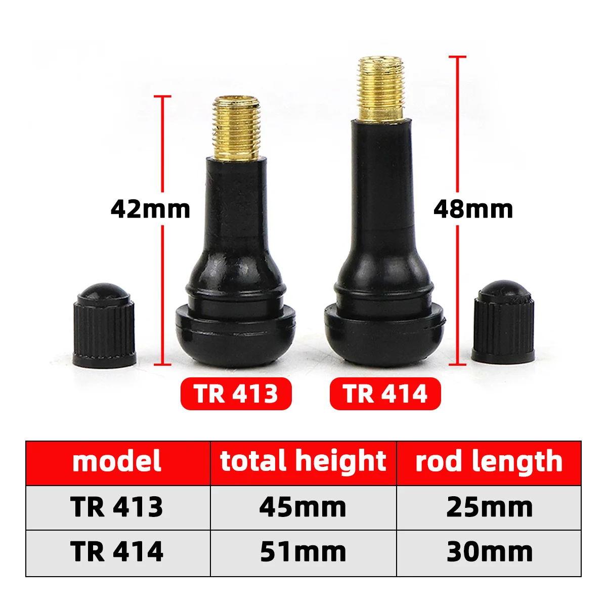 4/10/20/50/100 adet TR413 TR41 - Tubeless Valve Core incelemesi ve fiyatı